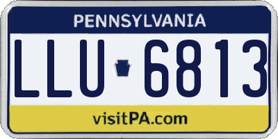 PA license plate LLU6813
