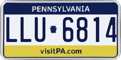 PA license plate LLU6814
