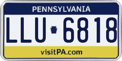 PA license plate LLU6818