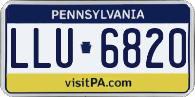 PA license plate LLU6820