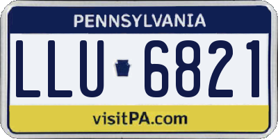 PA license plate LLU6821