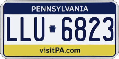 PA license plate LLU6823