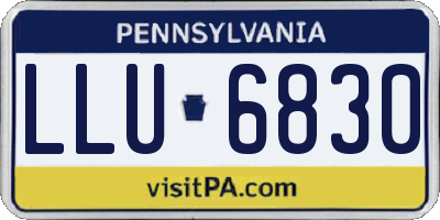 PA license plate LLU6830