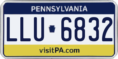 PA license plate LLU6832