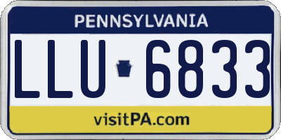 PA license plate LLU6833