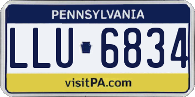 PA license plate LLU6834