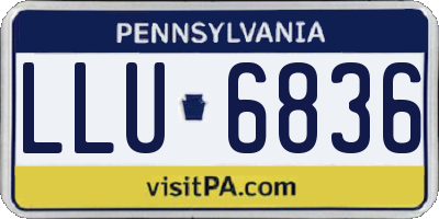 PA license plate LLU6836