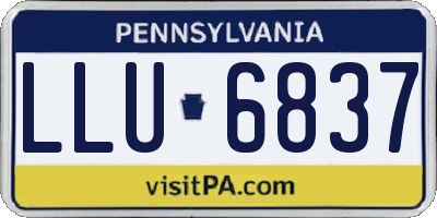 PA license plate LLU6837