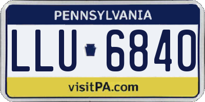 PA license plate LLU6840