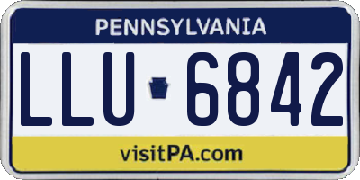 PA license plate LLU6842