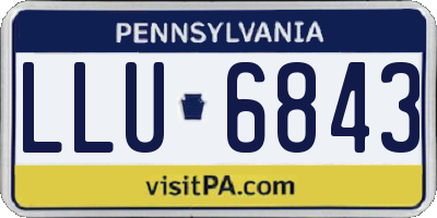 PA license plate LLU6843