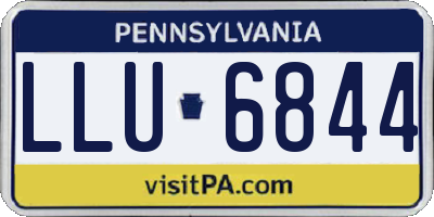PA license plate LLU6844