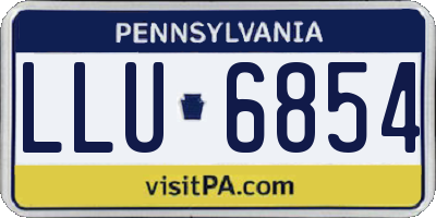 PA license plate LLU6854