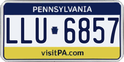 PA license plate LLU6857