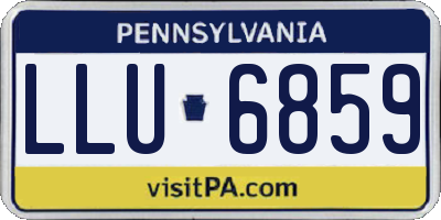 PA license plate LLU6859