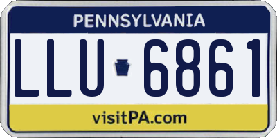 PA license plate LLU6861