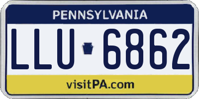 PA license plate LLU6862