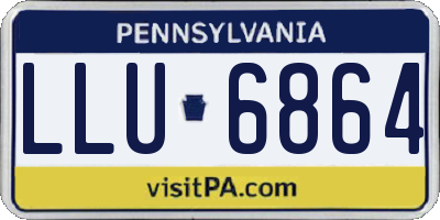 PA license plate LLU6864
