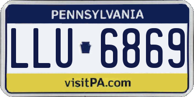 PA license plate LLU6869