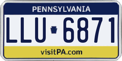 PA license plate LLU6871