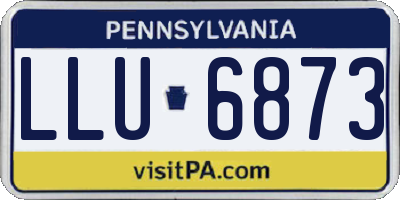 PA license plate LLU6873