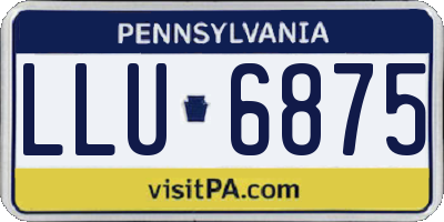 PA license plate LLU6875