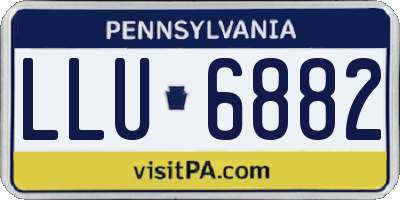 PA license plate LLU6882