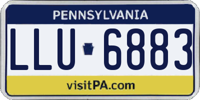 PA license plate LLU6883