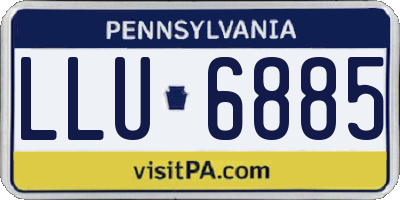 PA license plate LLU6885