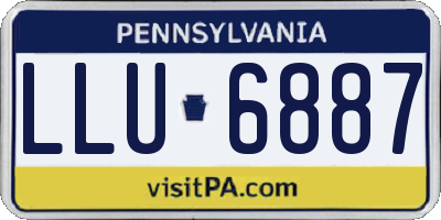 PA license plate LLU6887