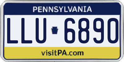 PA license plate LLU6890