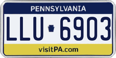 PA license plate LLU6903
