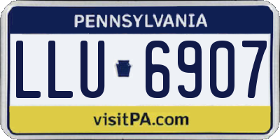 PA license plate LLU6907