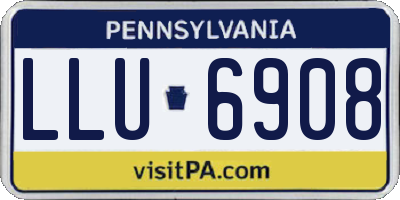 PA license plate LLU6908