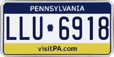 PA license plate LLU6918