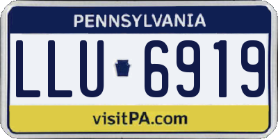 PA license plate LLU6919