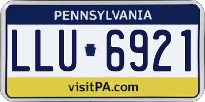 PA license plate LLU6921