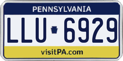 PA license plate LLU6929