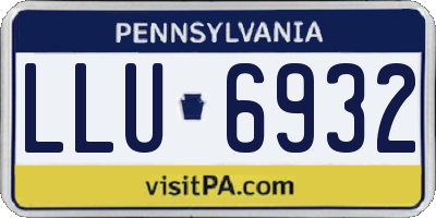PA license plate LLU6932