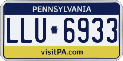 PA license plate LLU6933
