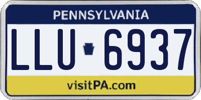 PA license plate LLU6937