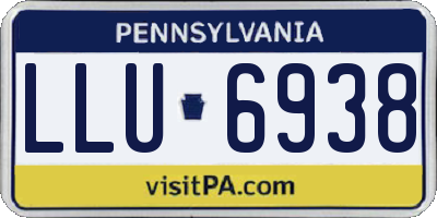 PA license plate LLU6938