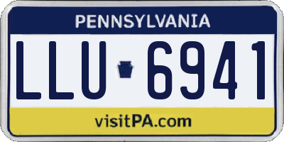 PA license plate LLU6941