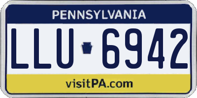 PA license plate LLU6942