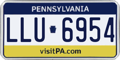 PA license plate LLU6954