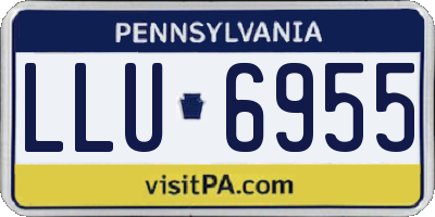 PA license plate LLU6955