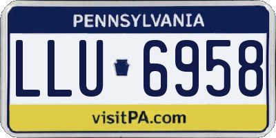 PA license plate LLU6958