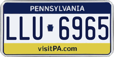 PA license plate LLU6965