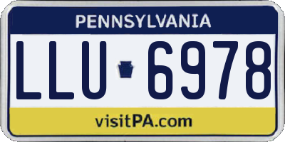 PA license plate LLU6978