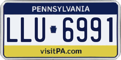PA license plate LLU6991